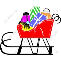 Festive Sleigh Full of Gifts