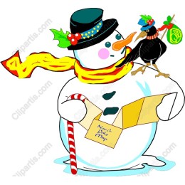 Festive Snowman with North Pole Map