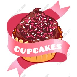 Chocolate Cupcake with Ribbon - Sweet Treat