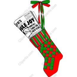 Christmas Stocking with Newspaper Jule Joy