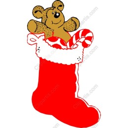 Charming Christmas Stocking with Teddy Bear