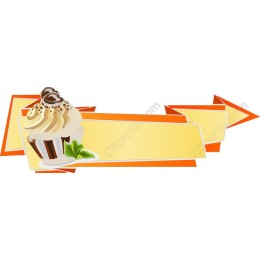 Vibrant Cupcake with Decorative Arrows