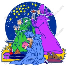 Majestic Three Figures in Prayer -work