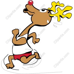 Whimsical Running Reindeer