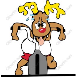 Playful Cartoon Character with Sweat and Humor