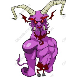 Cartoon Purple Demon