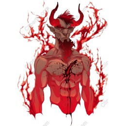 Fiery Devilish Character