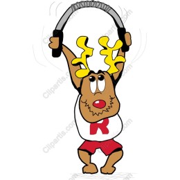 Energetic Reindeer Powerlifting