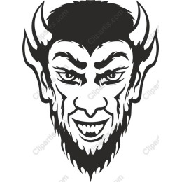 Demon Mascot - Black and White