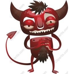 Playful Mischievous Devil Cartoon