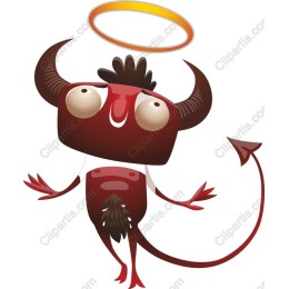 Cheeky Devil with Halo