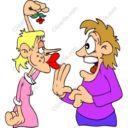 Cheerful Cartoon Flirtation