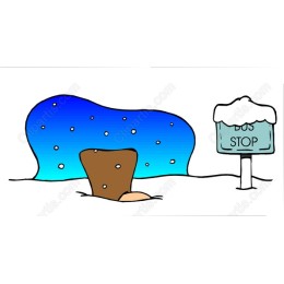 Winter Bus Stop