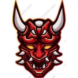 Vibrant Japanese Demon Mask