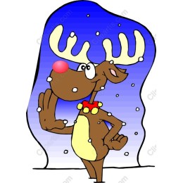 Cheerful Cartoon Reindeer
