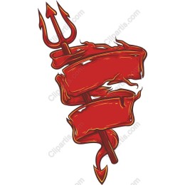 Fierce Trident with Red Ribbon