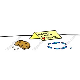 Merry X-Mas Cookie and Santa Note