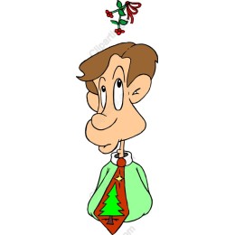 Cheerful Mistletoe Holiday Character