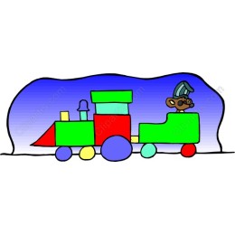 Whimsical Colorful Train
