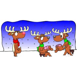 Cheerful Reindeer Holiday Celebration