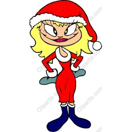 Cheerful Santa Girl