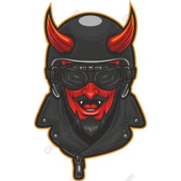 Fierce Red Devil Biker