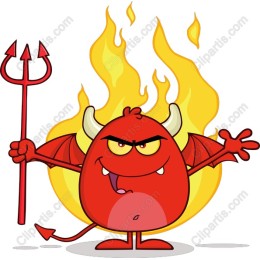 Playful Red Devil Character