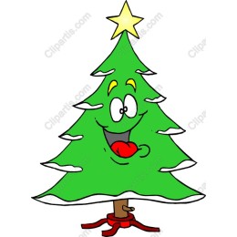 Cheerful Cartoon Christmas Tree