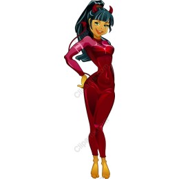 Vibrant Red Costume Character