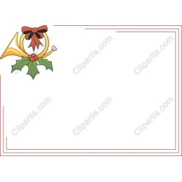 Festive Horn with Holly and Bow