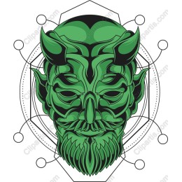 Green Demon Mask