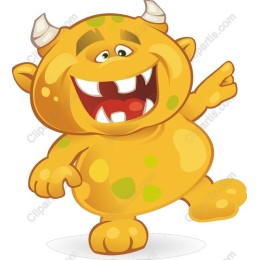 Cheerful Cartoon Monster