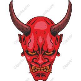 Oni Mask - Red Japanese Folklore