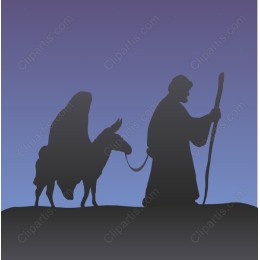 Journey at Dusk - Shepherd and Donkey