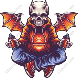 Devil's Muse: Skull with Wings
