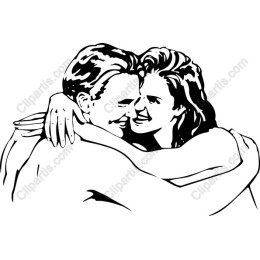 Romantic Couple Embrace