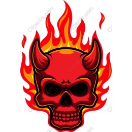 Fiery Devil Skull