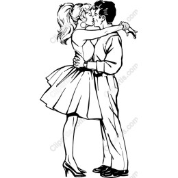 Romantic Couple Embrace