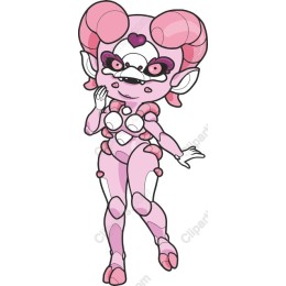 Playful Pink Character