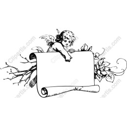 Angel Holding Scroll Vintage