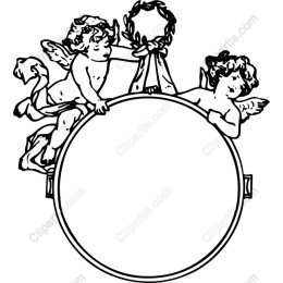 Cherubic Circle Frame