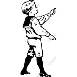 Vintage Boy Pointing