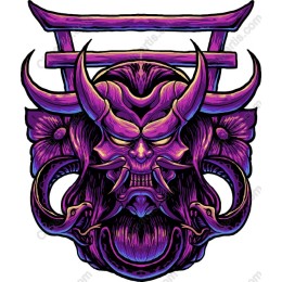 Vibrant Samurai Mask