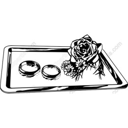 Elegant Wedding Ring Tray
