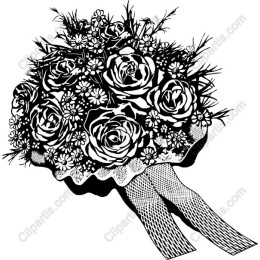 Elegant Black and White Floral Bouquet