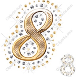 Elegant 8 Gemstone