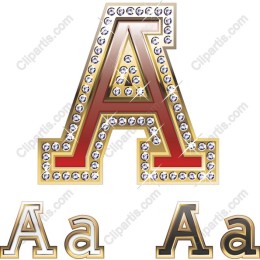 Glamorous Rhinestone Letter A