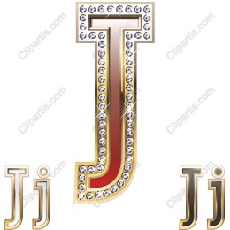 Jewel-Studded Letter J