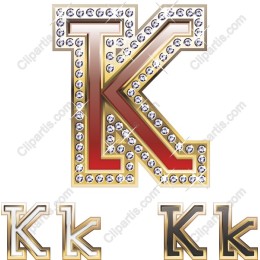 Luxury Rhinestone Letter 'K'