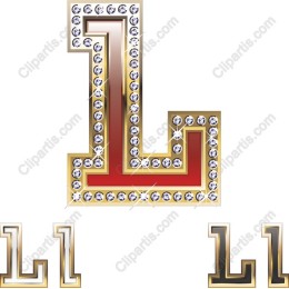 Glamorous Rhinestone Letter L